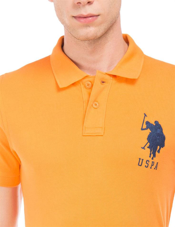 U.S. Polo Assn. Men Casual Wear Yellow T-Shirt